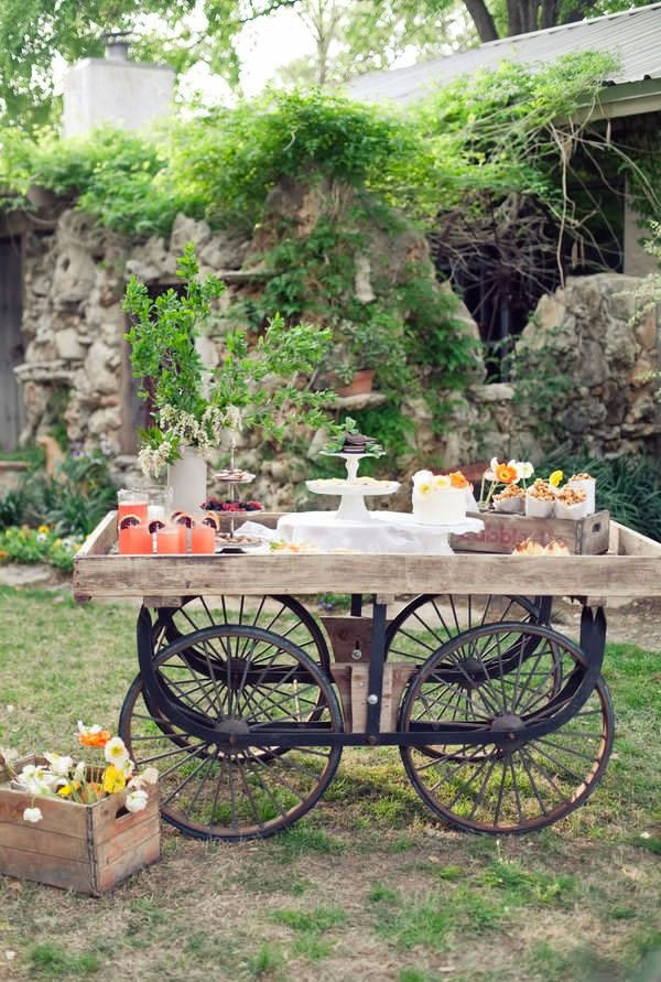 Wagon Wheels For Garden Decor