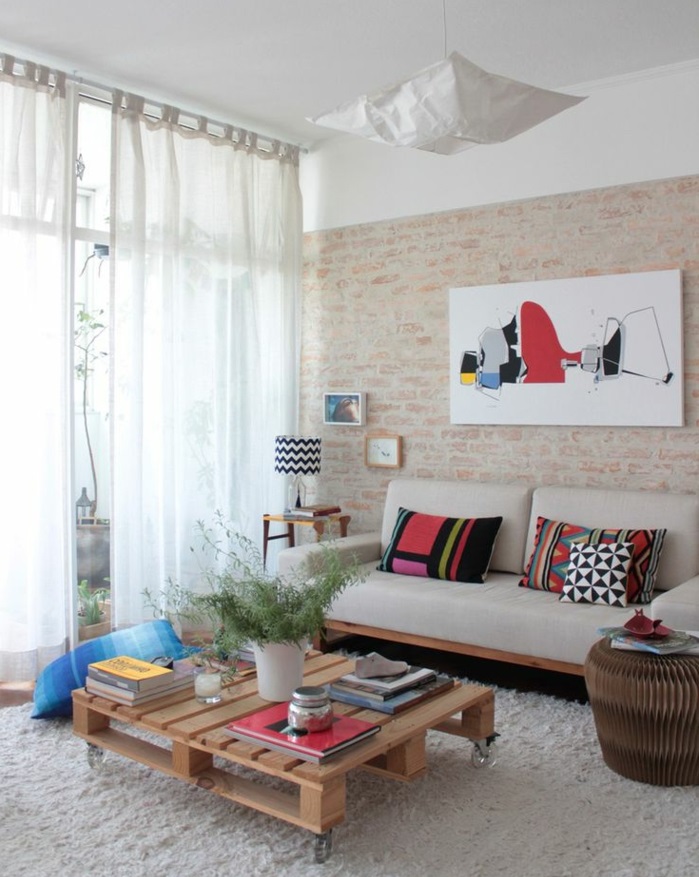 Transformer une palette en une superbe table basse! 60 idées pour vous inspirer…