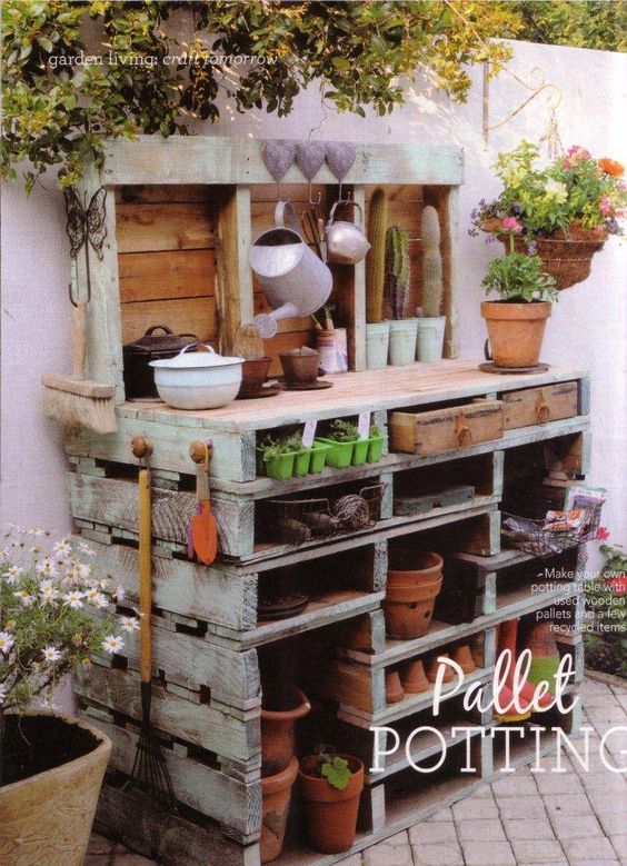 Creations in pallets for your garden! 20 ideas... Arredo giardino pallet
