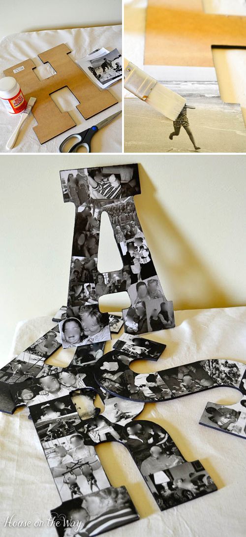 decorare casa lettere in cartone 1