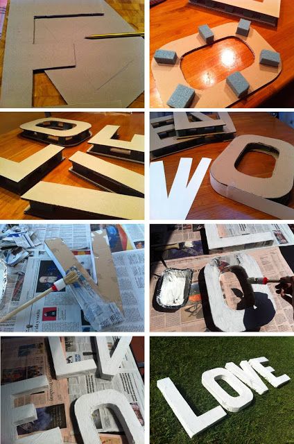 decorare casa lettere in cartone 4