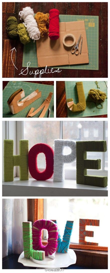 Lettres déco en carton