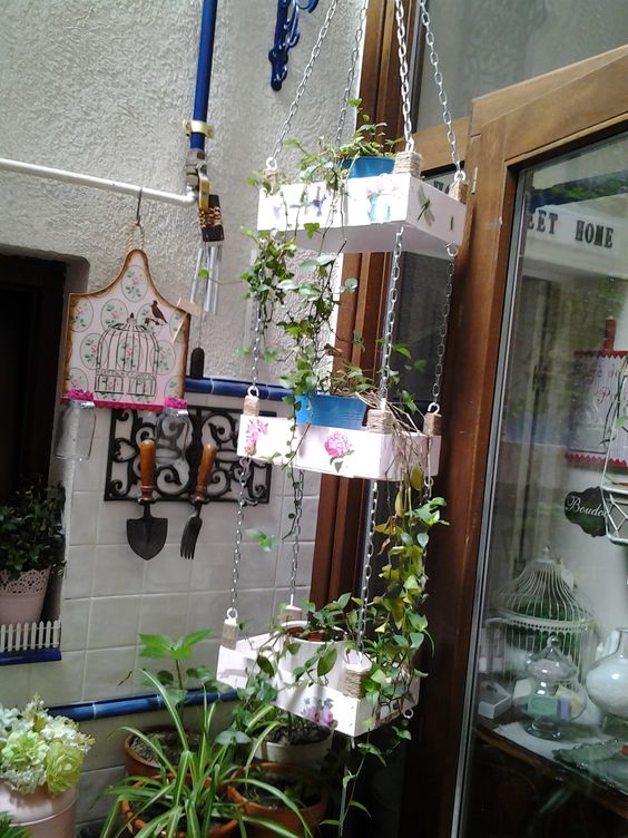 decorare con cassette in legno 14