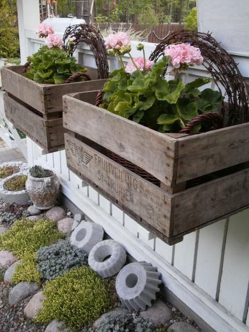 decorare con cassette in legno 6
