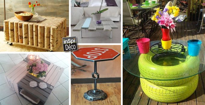 Une table basse avec des matériaux de récup! 20 idées... Cuisine table de Créatif Fabrication