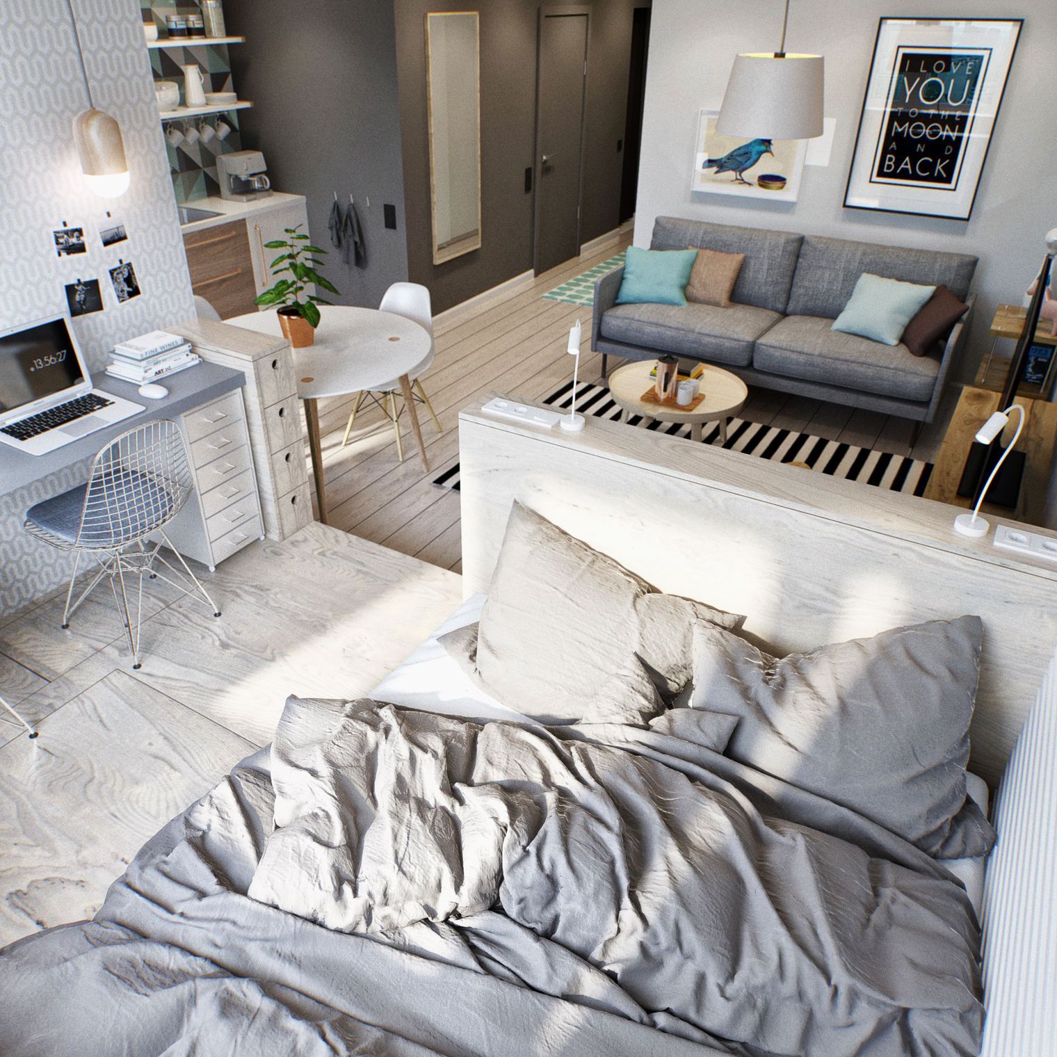 Salon et chambre dans la même pièce! 19 idées pour aménager Salon et chambre dans la même pièce! 19 idées pour aménager