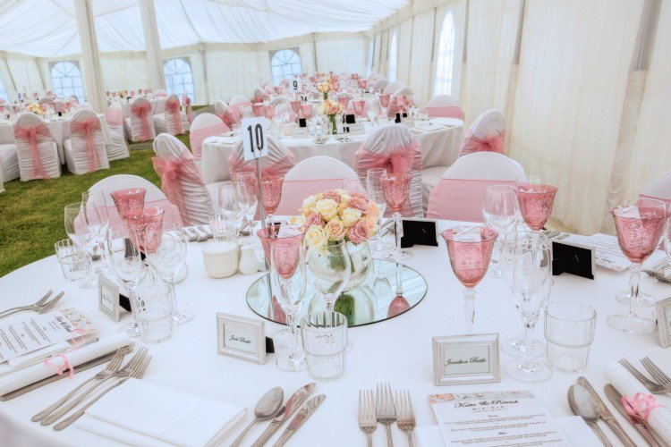 table mariage rose