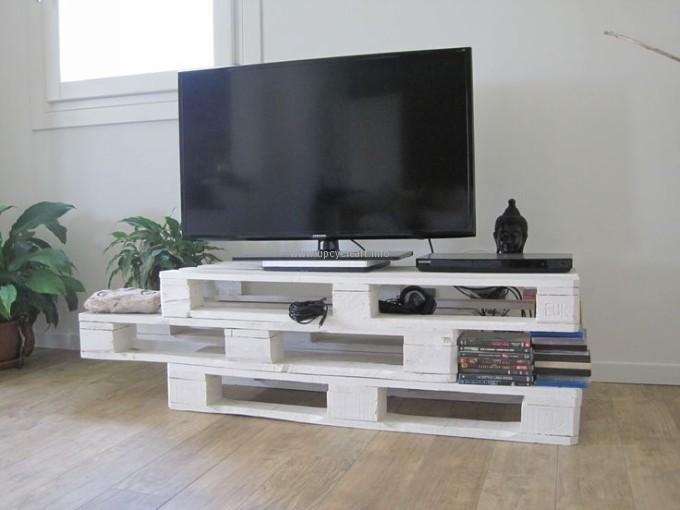 Deco Et Meubles Tv Fabriques Avec Des Palettes De Bois 20 Idees