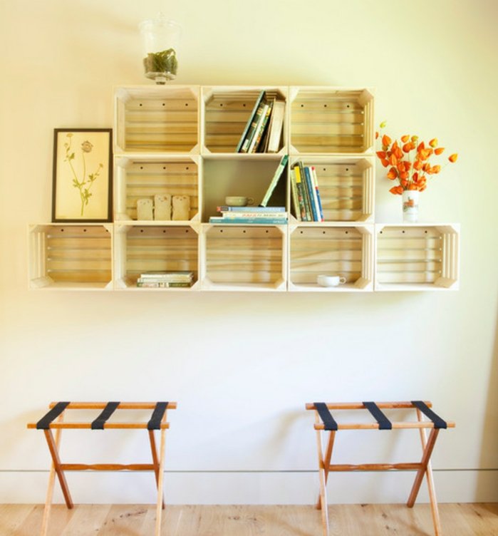 Étagères déco avec des cagettes en bois! 20 exemples inspirants...