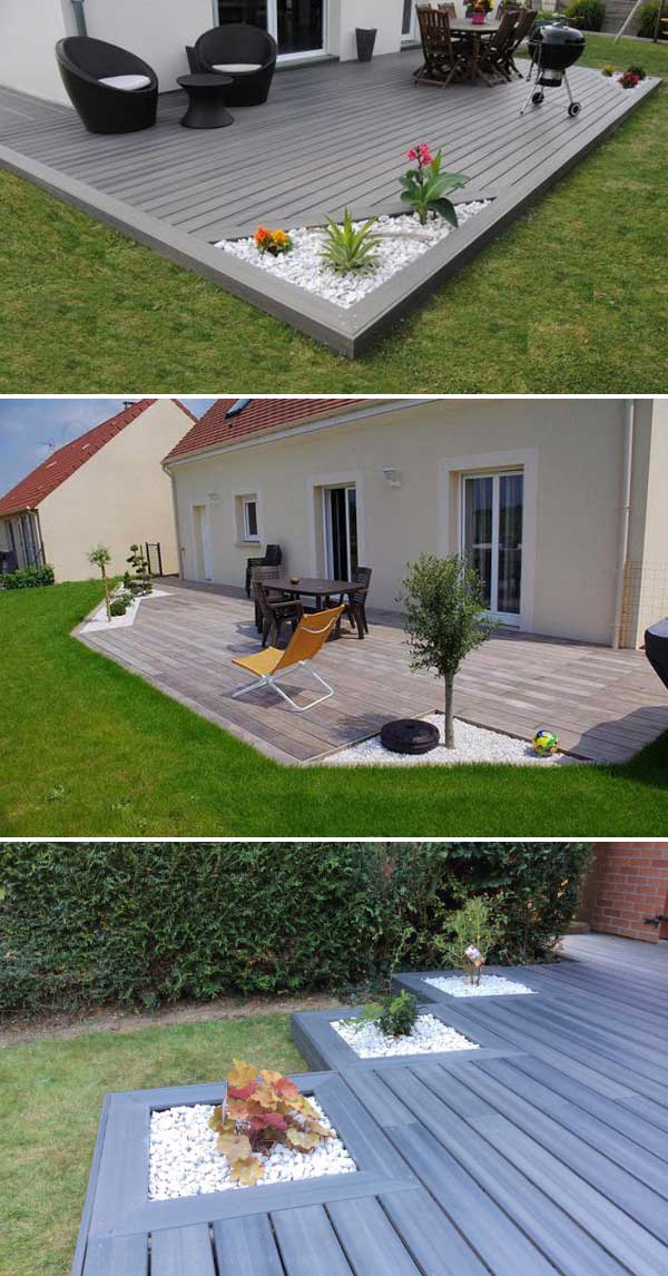 Jardin Avec Galets Blancs