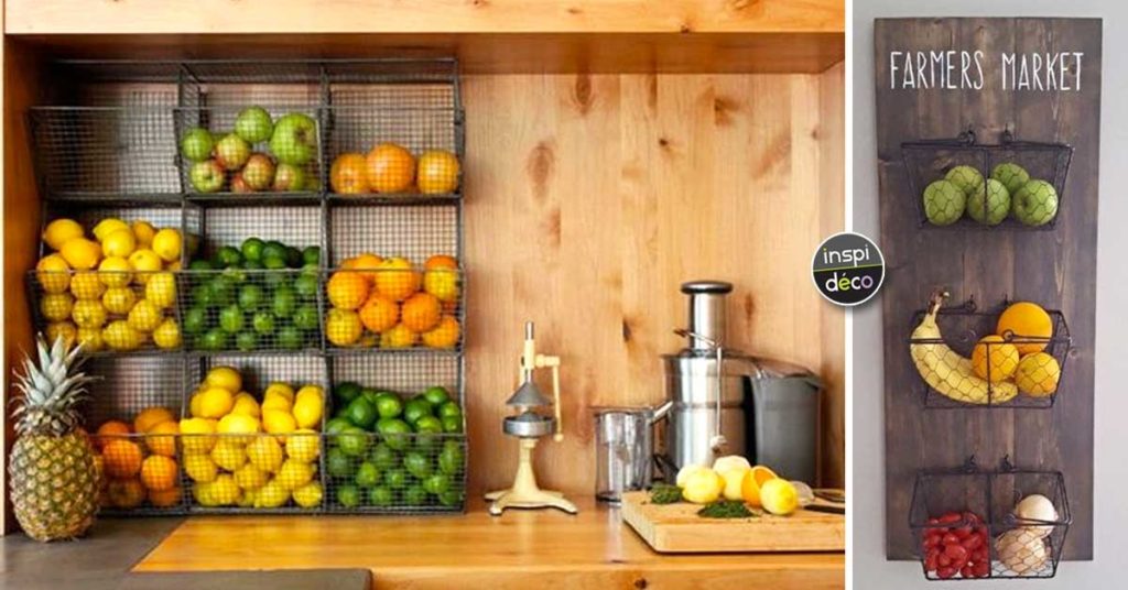 Rangement fruits et légumes dans une petite cuisine! 18 idées inspirantes..