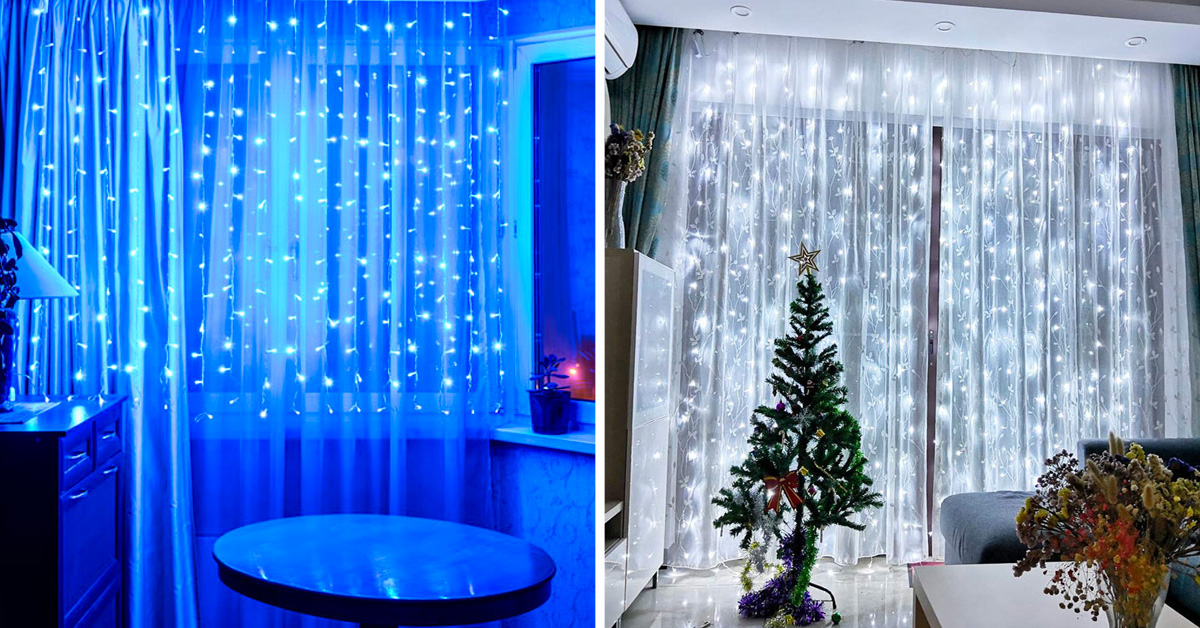 LED rideaux pour noel