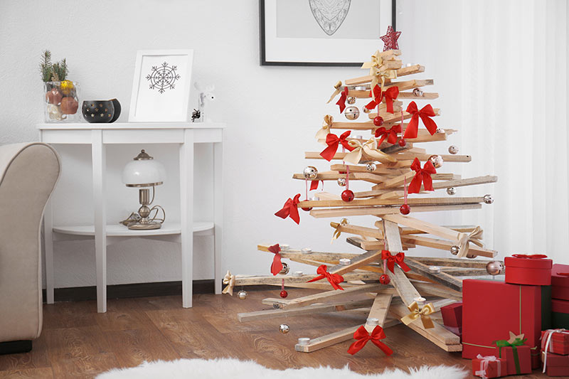 Sapin de Noël DIY avec palettes de bois.