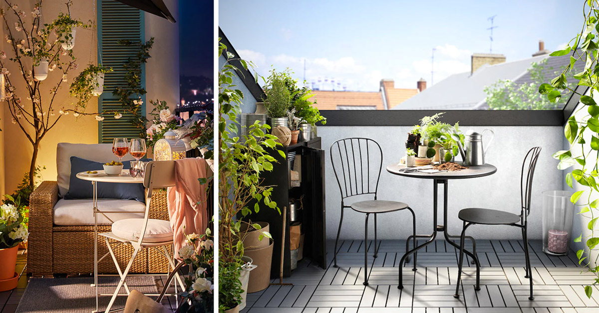 idées pour meubler la terrasse avec IKEA.