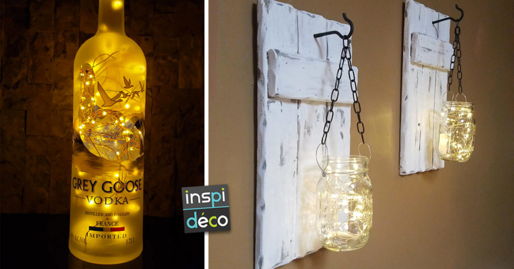 Lampes originales avec des objets de récup