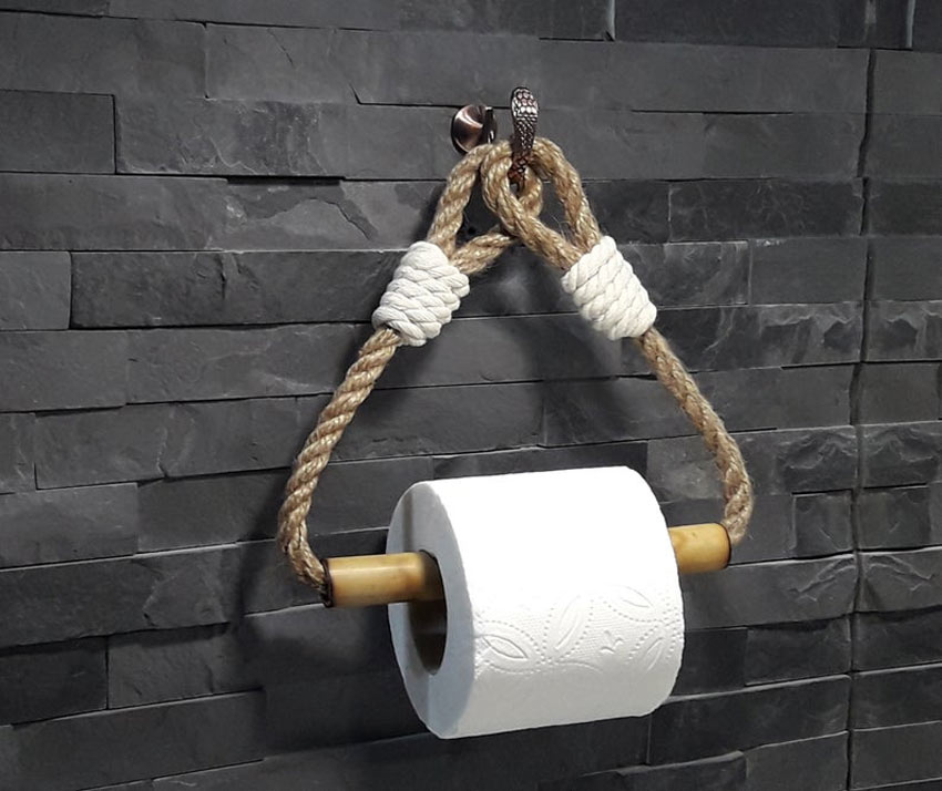 porte-rouleau papier toilette en bambou original