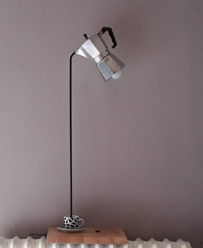 lampe DIY avec cafetière