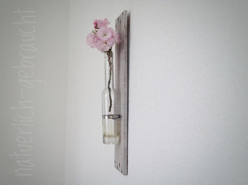 Porte-fleurs mural DIY avec bouteille