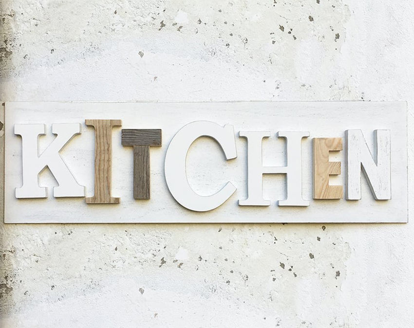 écriture DIY kitchen shabby chic