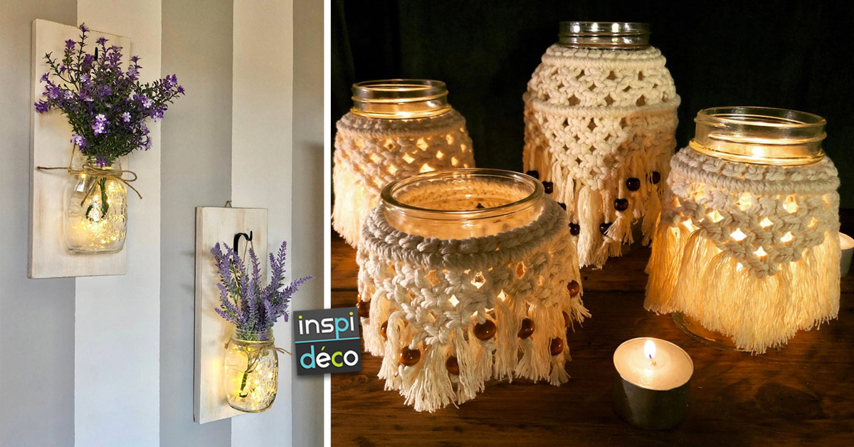 lanternes DIY avec des bocaux recyclés