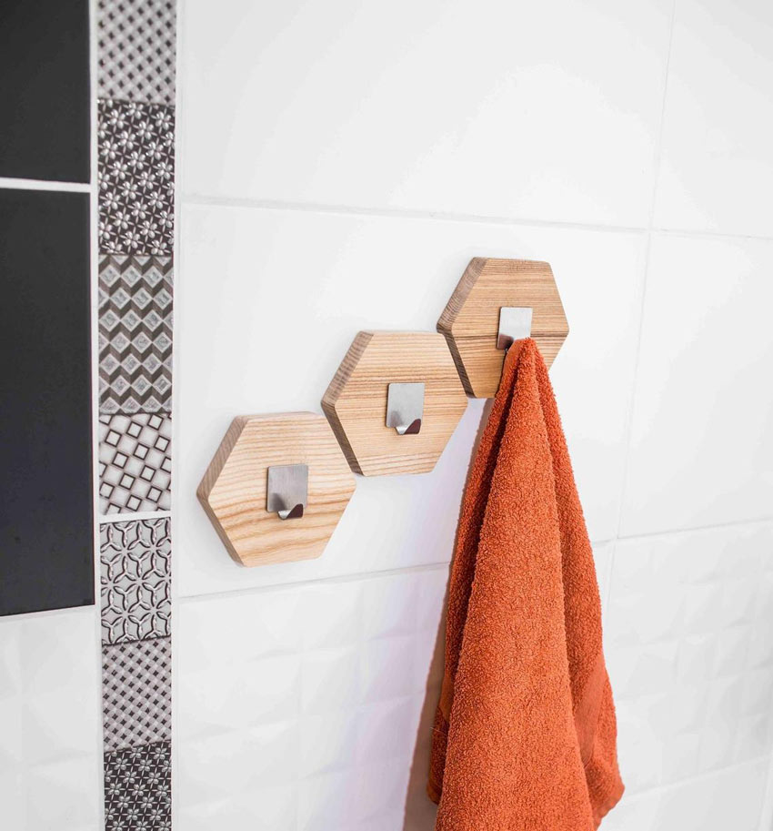 porte-serviettes créatifs pour une salle de bain