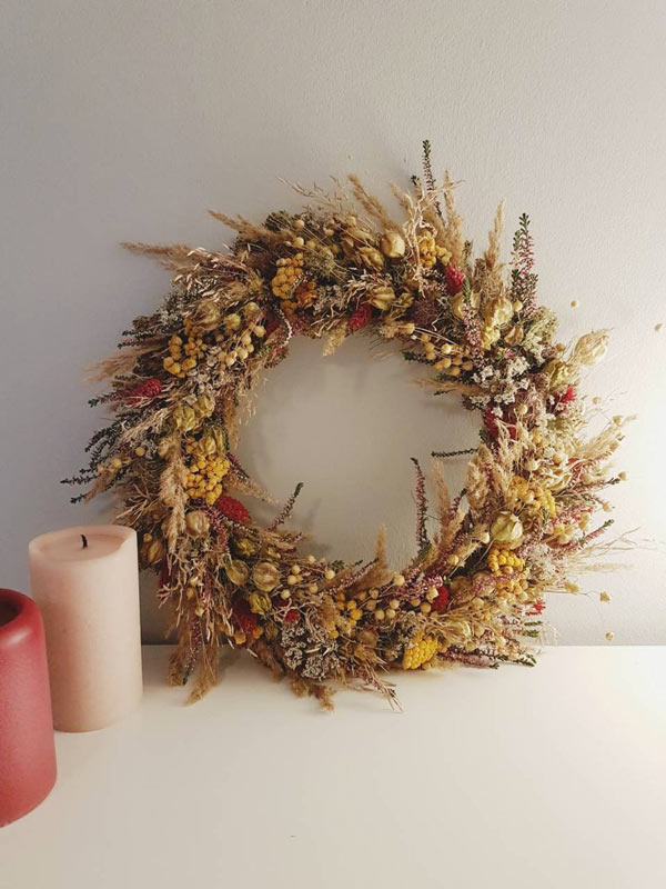 couronne d'automne pour décorer votre maison