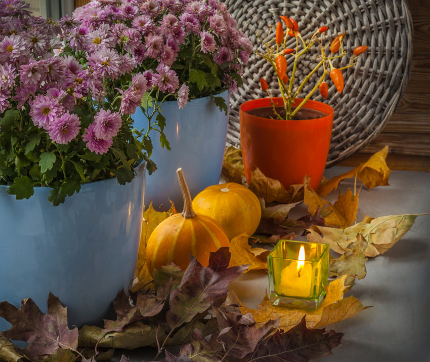 comment décorer le balcon en automne