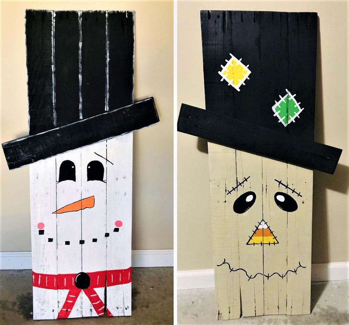 Bonhomme De Neige En Bois De Palette Déco Noël en bois de palette: 18 idées DIY à ne pas manquer