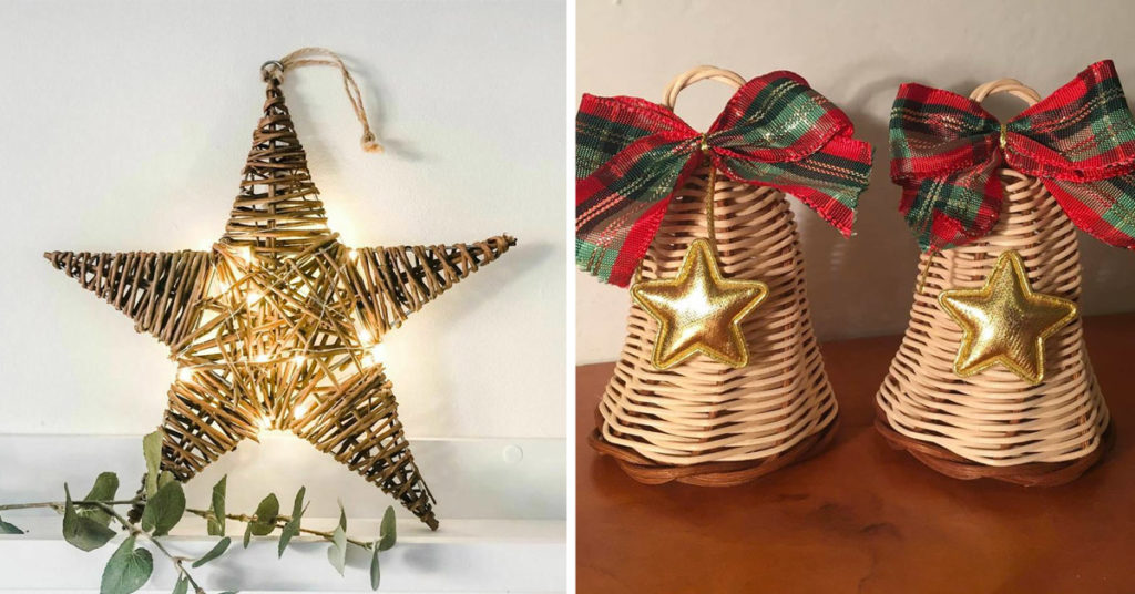 9 déco Noël en osier pour une déco originale inspirezvous