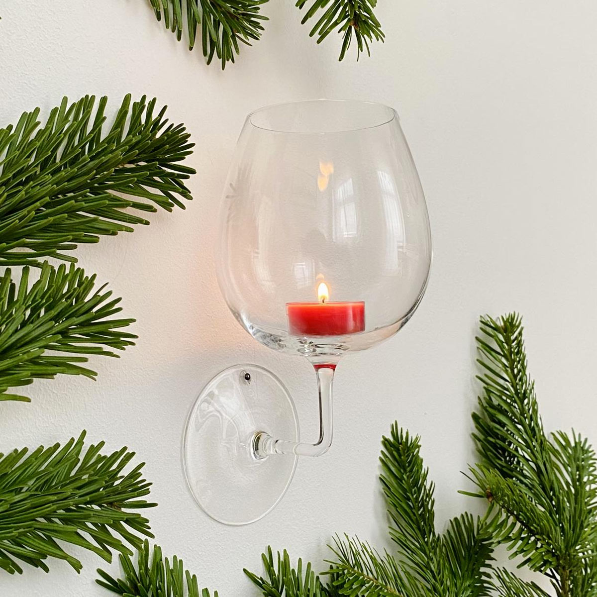 bougeoir Noël DIY avec un verre