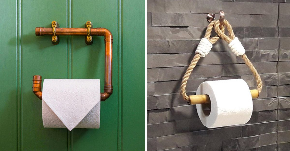 5 modèles de porte papier toilette à fabriquer déco wc industriel - MC Fact