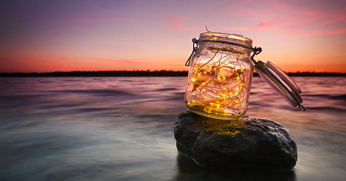 Recyclage bocal en verre.