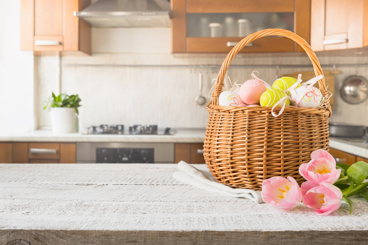 Le panier de Pâques.