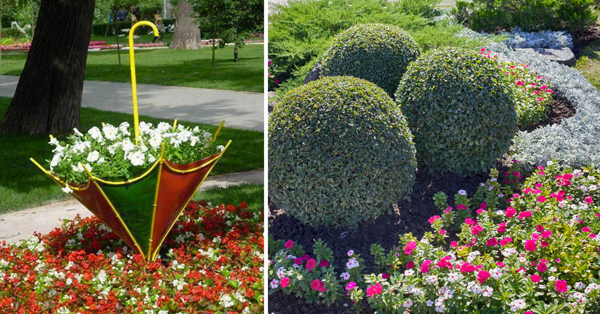 parterre de fleurs créatif jardin