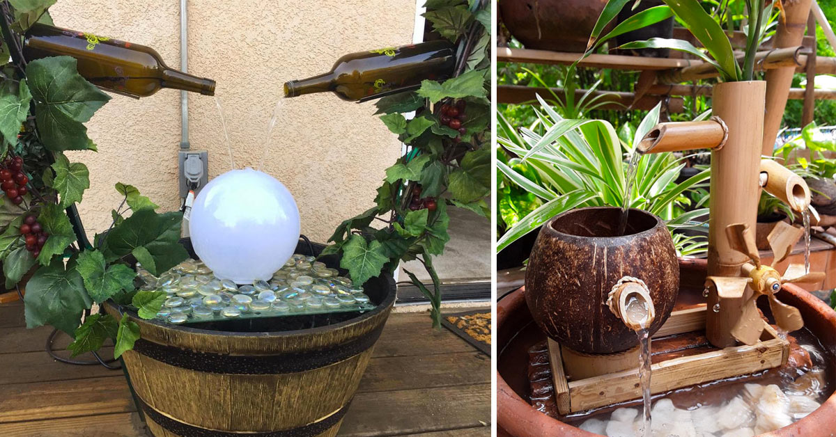 Une fontaine de jardin DIY.