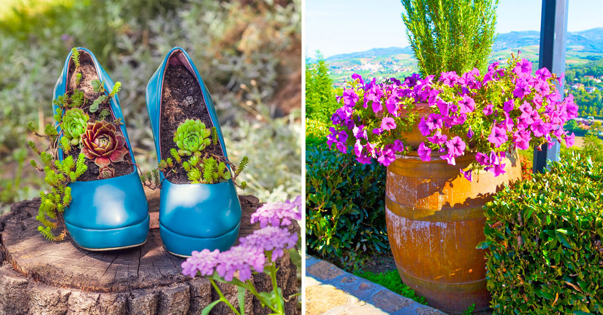 Jardinières spéciales pour le jardin.