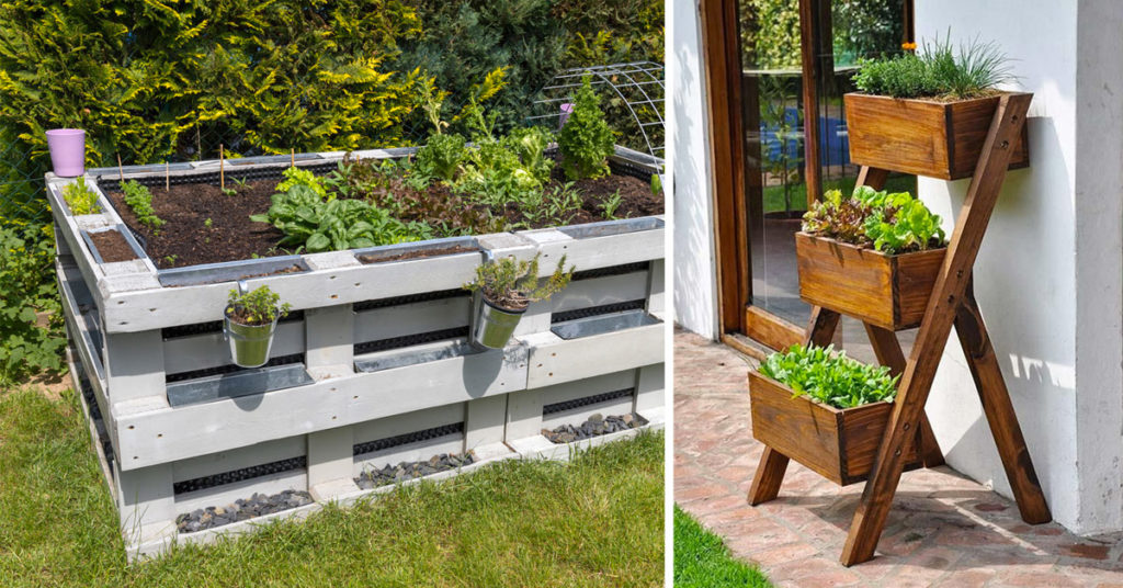 Un potager surélevé en bois DIY.