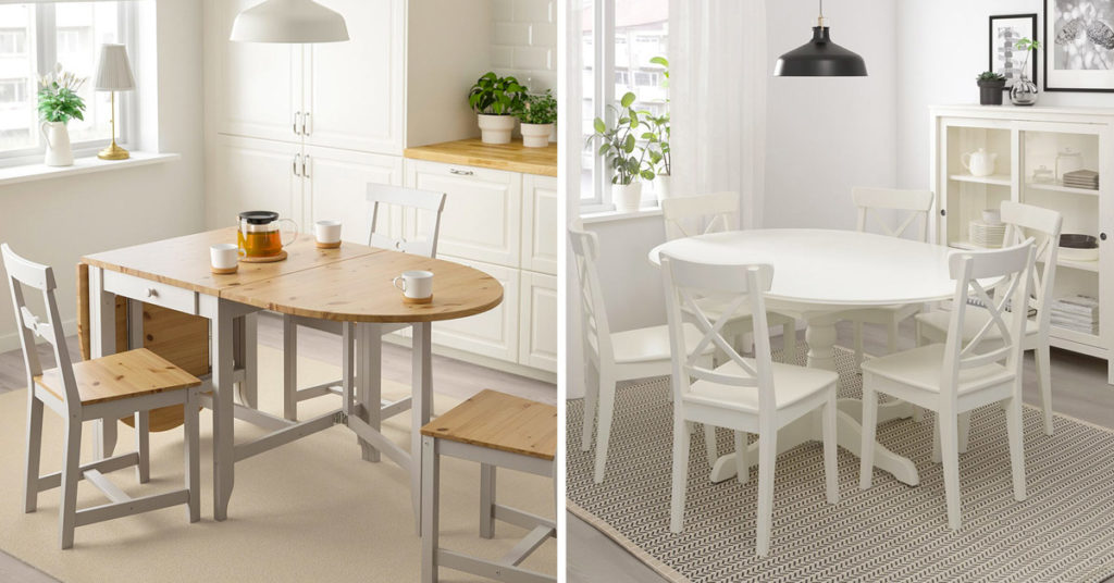 Tables extensibles IKEA.