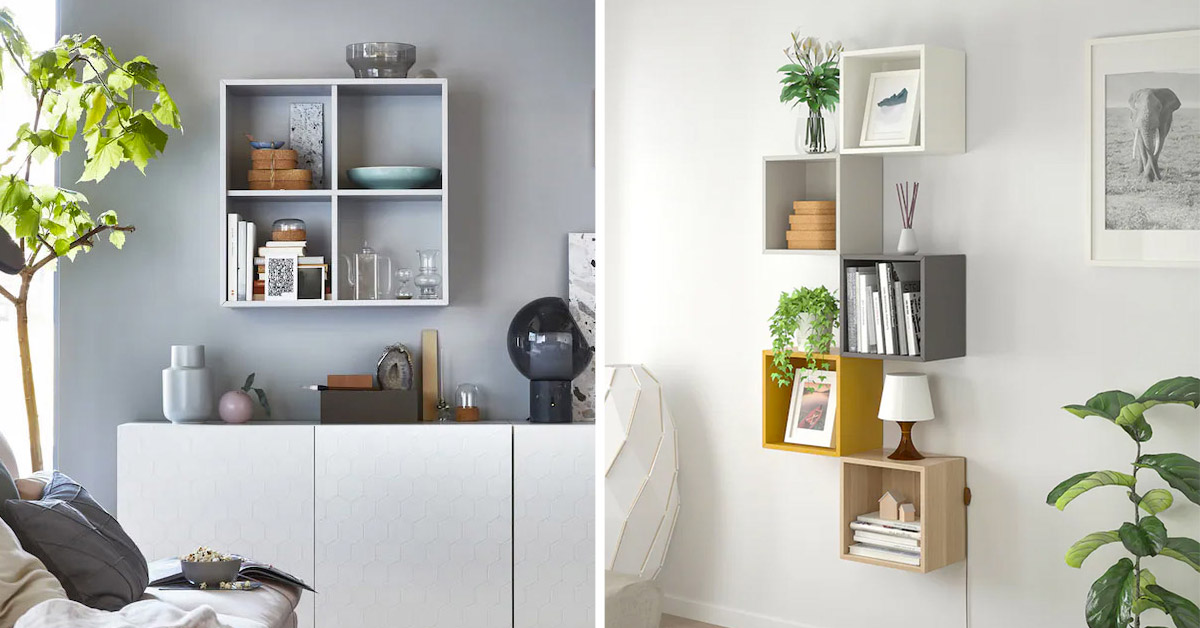 Meuble sur mesure avec les cubes IKEA.