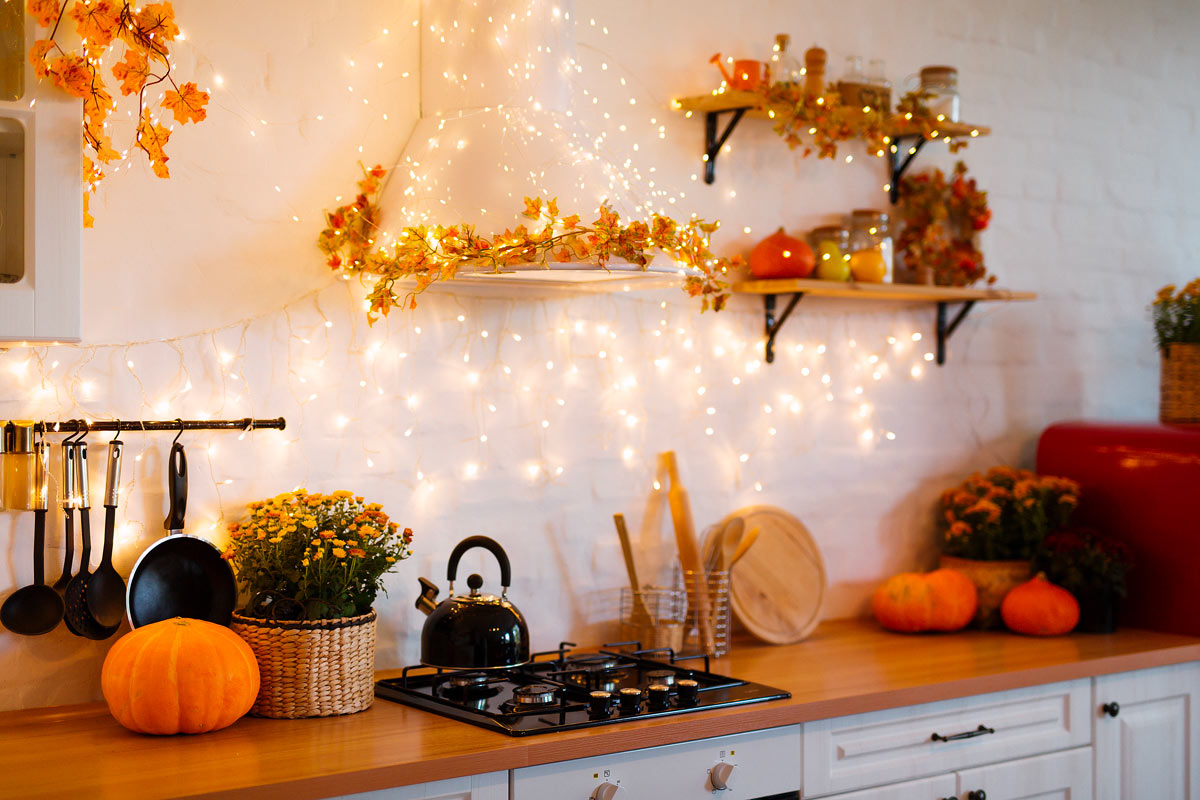 Idées pour décorer la cuisine en automne.