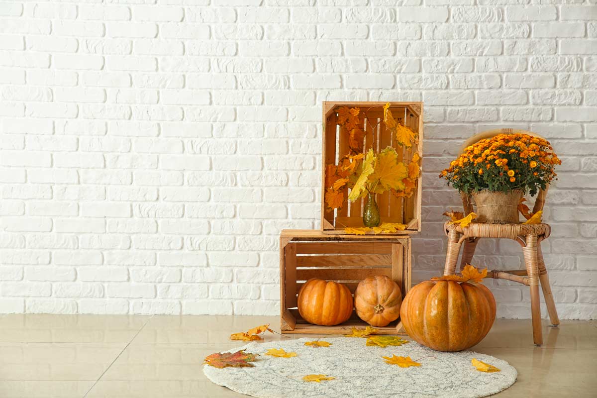 caisses en bois pour décorer en automne