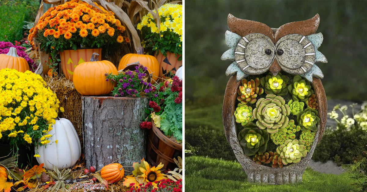 Idées pour décorer le jardin en automne.