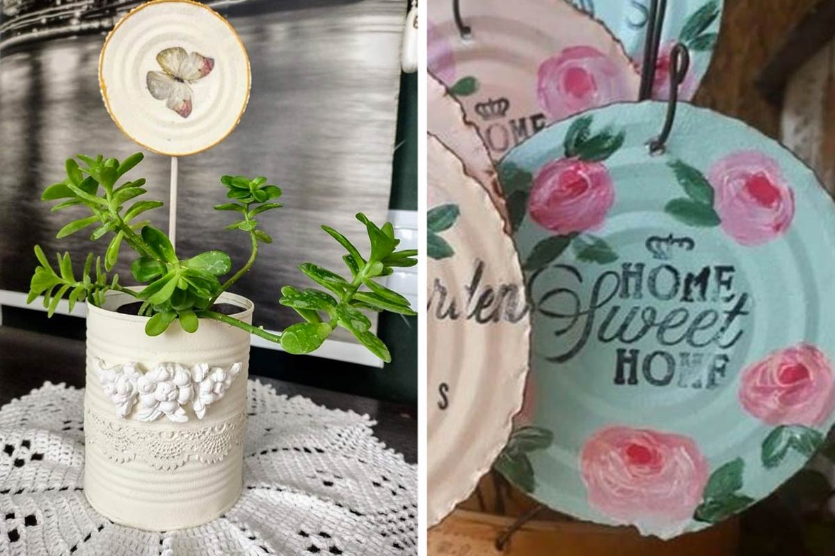 Boîtes de conserve shabby chic