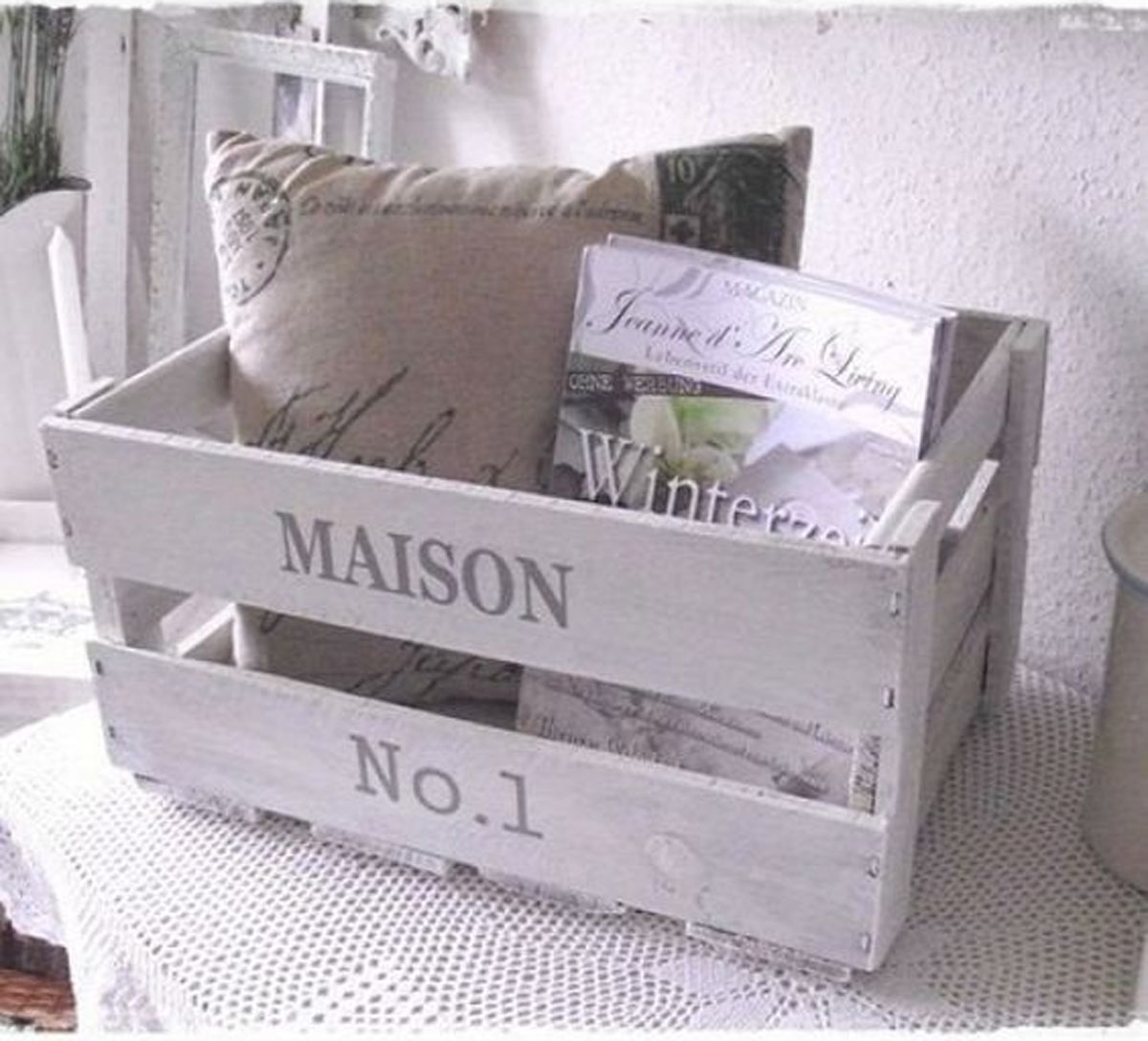 caisses en bois DIY shabby chic