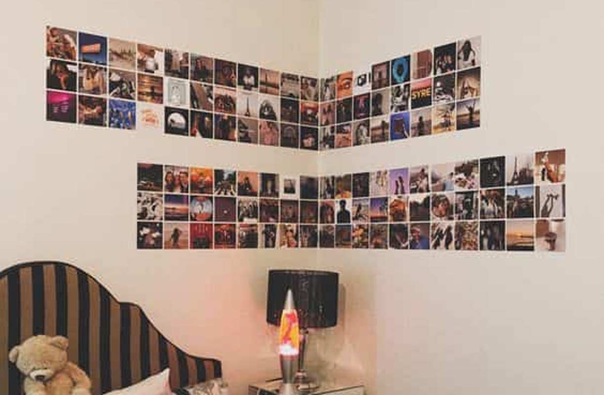 façons originales de décorer un mur avec des photos