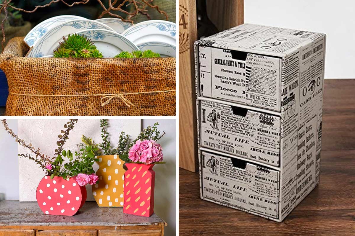 Recyclage créatif des boîtes en carton.