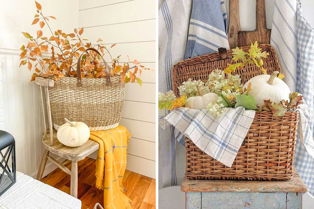 Décorez votre maison avec un magnifique panier d'automne