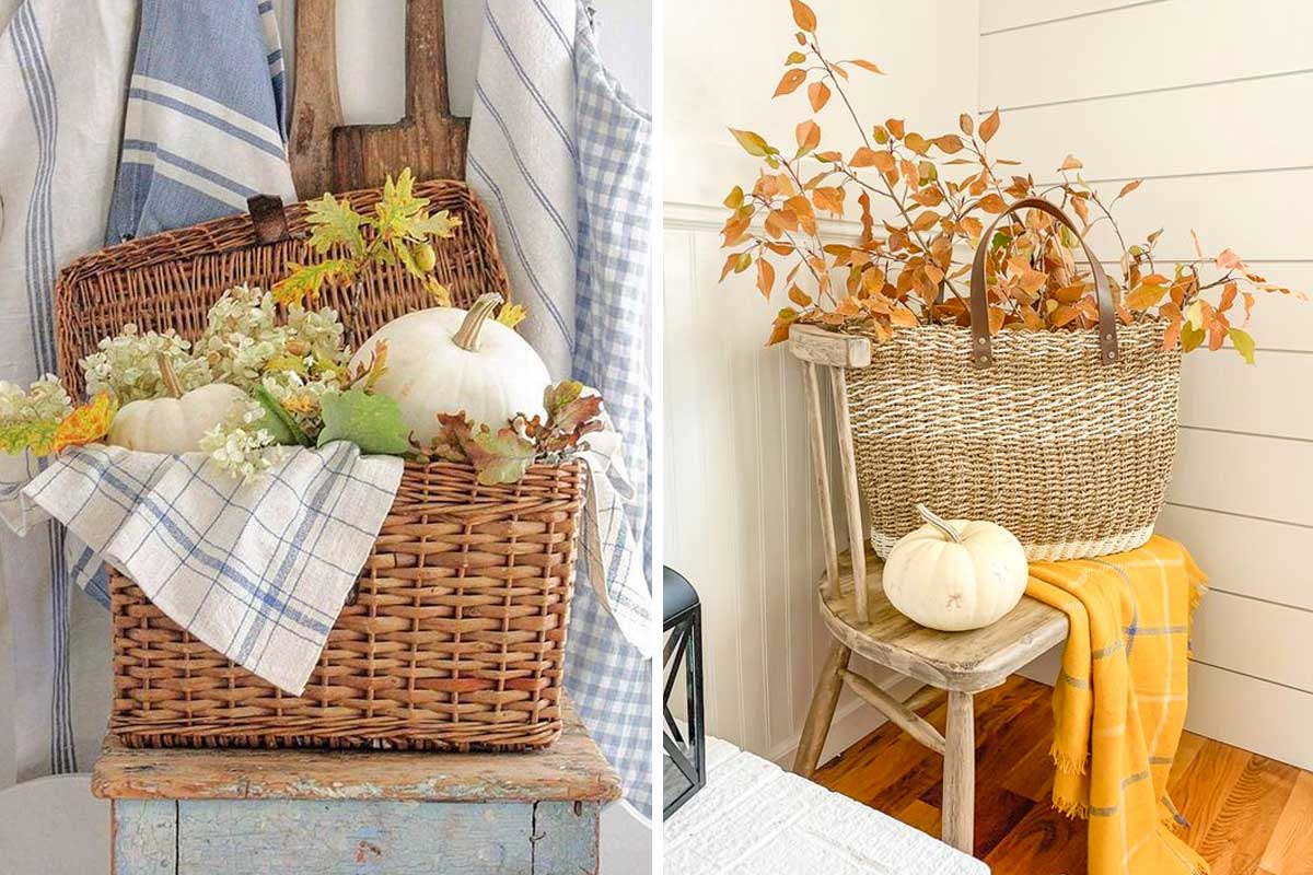 panier déco automne