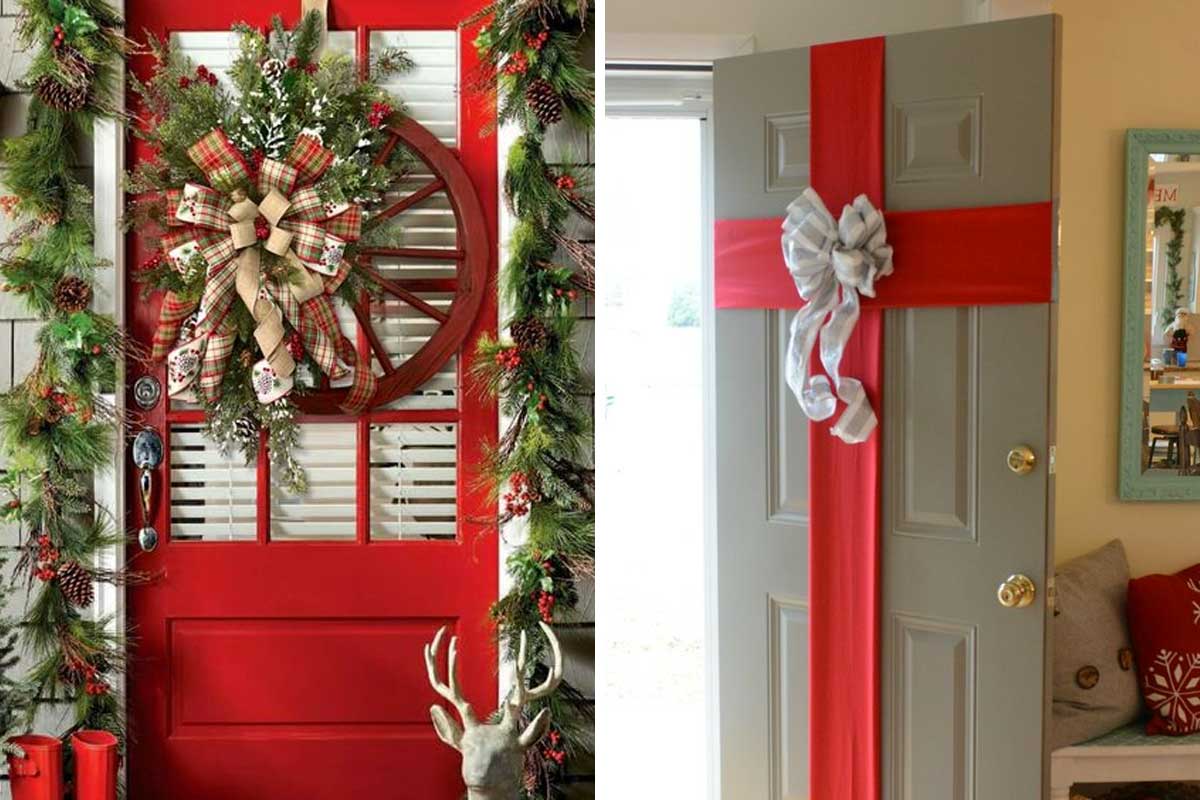 Comment décorer votre porte d'entrée pour Noël.