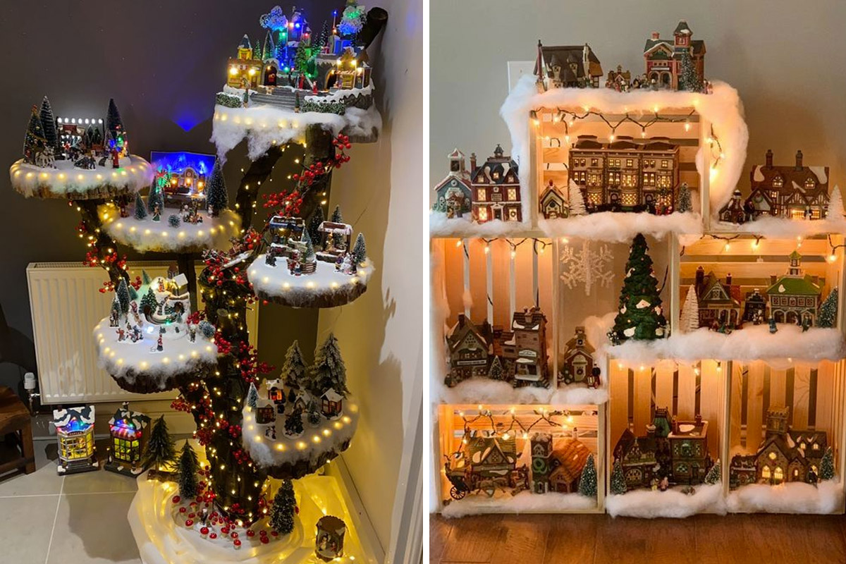 Elle a créé un village de Noël miniature dans sa maison - Chuisnes